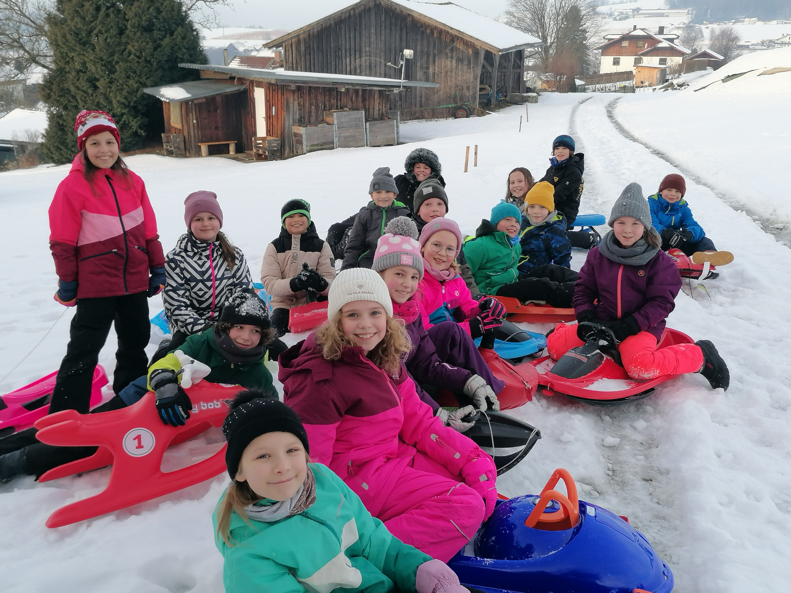 Wintersporttag im Schnee